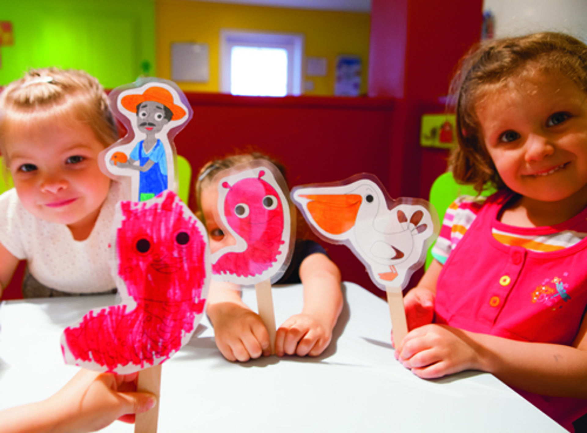 Children having fun crafting